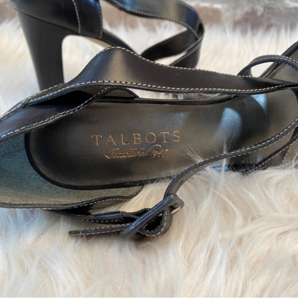 Talbots Black Leather Sandals, Size 8.5B - Picture 8 of 13